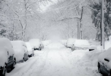 Map displaying the path of the Arctic blast subzero conditions.