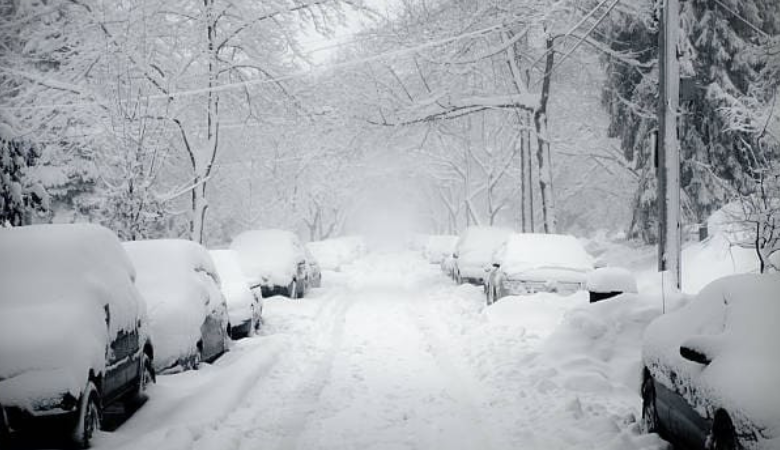 Map displaying the path of the Arctic blast subzero conditions.