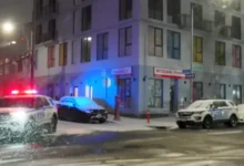 Crime scene tape securing the area after the discovery of the baby in a duffel bag.