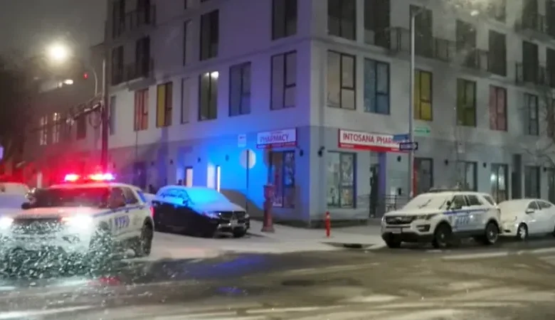 Crime scene tape securing the area after the discovery of the baby in a duffel bag.