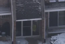 Emergency scene in Downers Grove where a pregnant mother was stabbed before a fire.