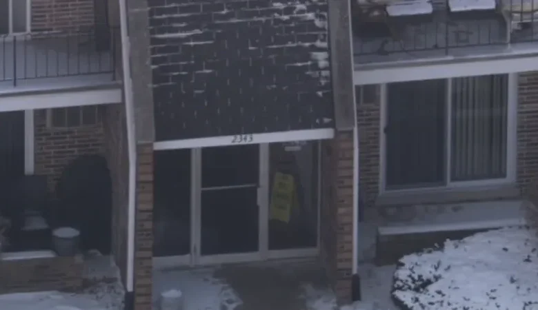 Emergency scene in Downers Grove where a pregnant mother was stabbed before a fire.