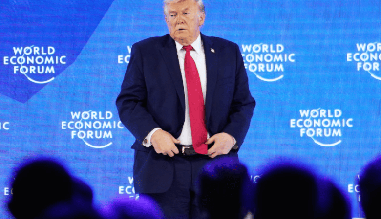 President Trump reaffirms Greenland purchase demand during Davos 2026 speech.