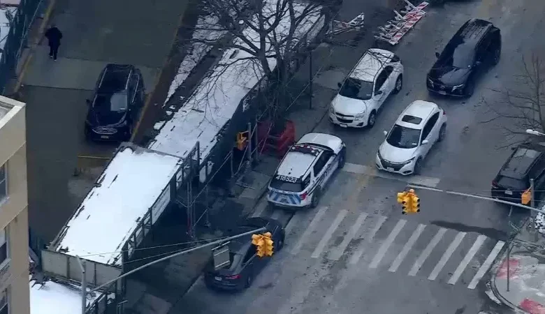 Police investigate the scene of a Bronx murder-suicide on Johnson Avenue.