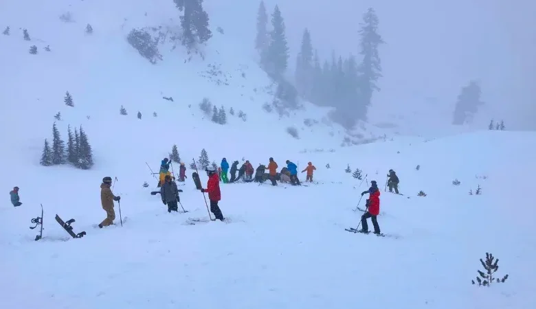 Recovery operations following the California avalanche near Lake Tahoe on Wednesday.