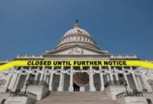 The U.S. Capitol during the DHS government shutdown in February 2026.