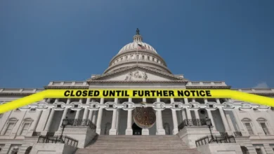 The U.S. Capitol during the DHS government shutdown in February 2026.