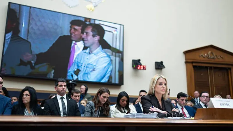 ttorney General Pam Bondi addressing the Epstein file investigation surveillance.