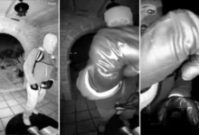 Masked suspect captured in the FBI video related to the Nancy Guthrie disappearance.