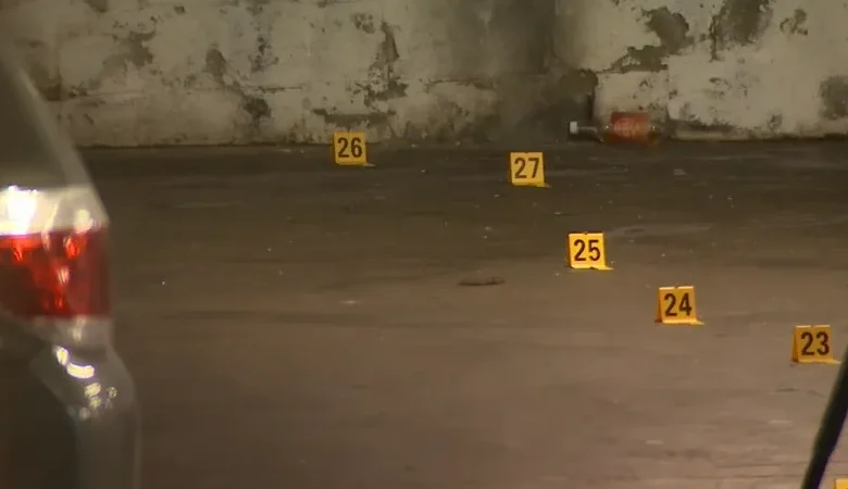 Seattle Police responding to the Pioneer Square shooting scene at night.