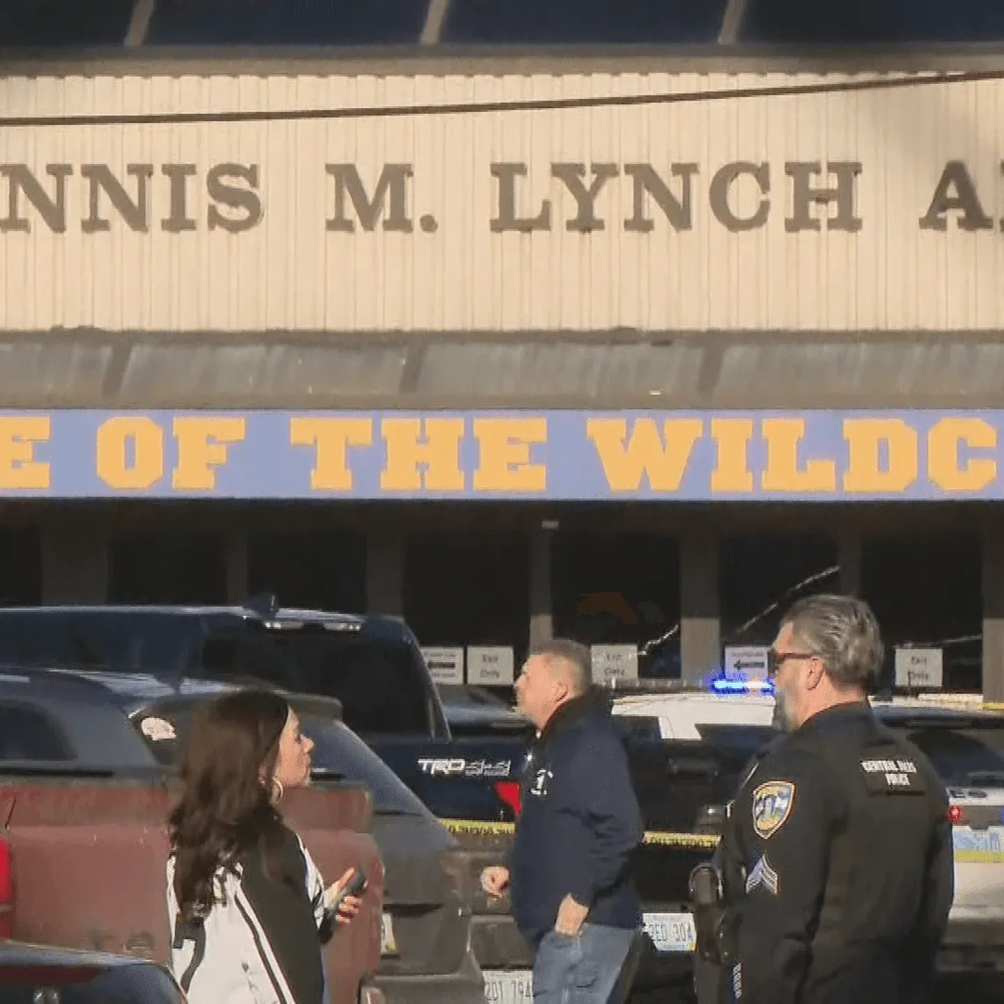 Rhode Island State Police investigators at the Rhode Island hockey rink shooting scene.