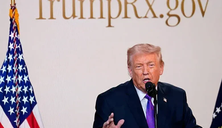 The homepage for the TrumpRx.gov drug pricing platform launched in 2026.