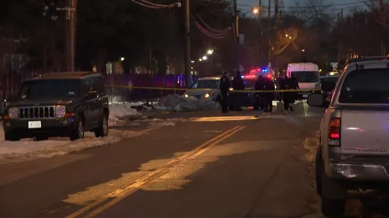 Evidence collection at the scene of the U.S. Marshals shooting DC.