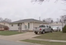 Police vehicles respond to the deadly Merrillville Indiana stabbing early Sunday morning.