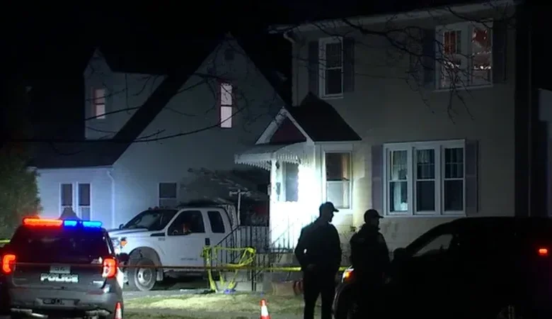 Police tape at the scene of the Plainville murder suicide investigation on Milford Street.