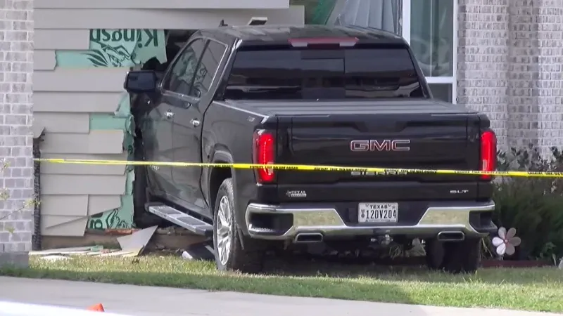 A pickup truck breached the residence during the tragic Montgomery County deadly home attack.