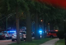 Three men shot in South Shore Chicago crime scene tape.