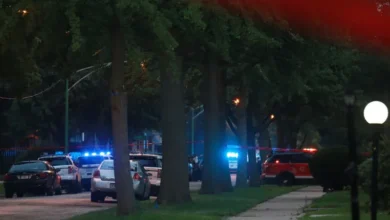 Three men shot in South Shore Chicago crime scene tape.