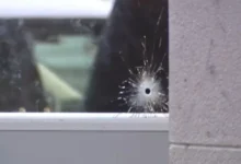 NYPD police cruiser responding after two teenage girls shot outside Coney Island McDonalds