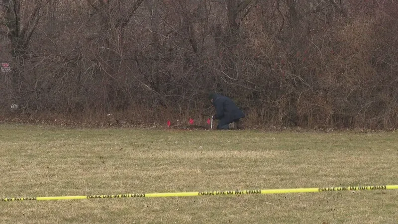 Crime scene where the bodies of 2 young girls found in suitcases in Cleveland.