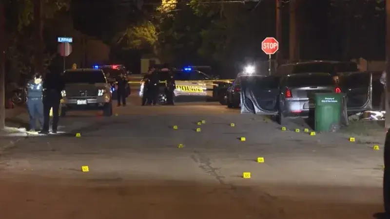 Police investigate targeted shooting on Center Street in San Antonio where over 80 shell casings were found