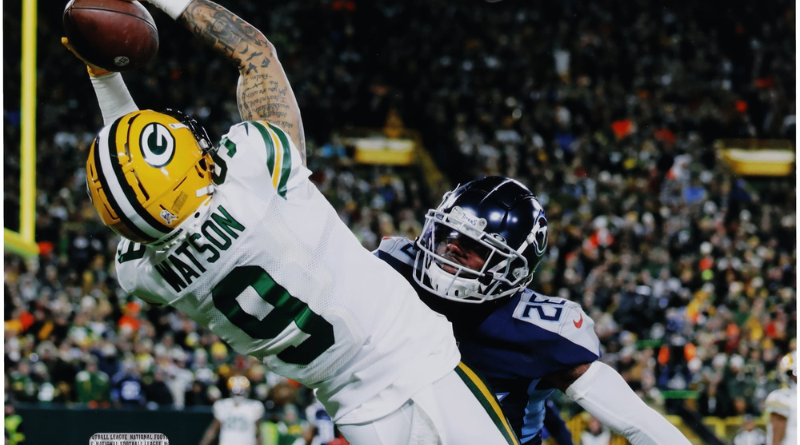 Green Bay Packers wide receiver Christian Watson during NFL game