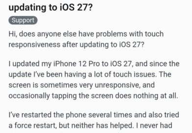 Users report iPhone touch screen issues after updating to iOS 27