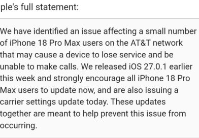 Apple addresses AT&T iPhone 18 Pro Max cellular issue